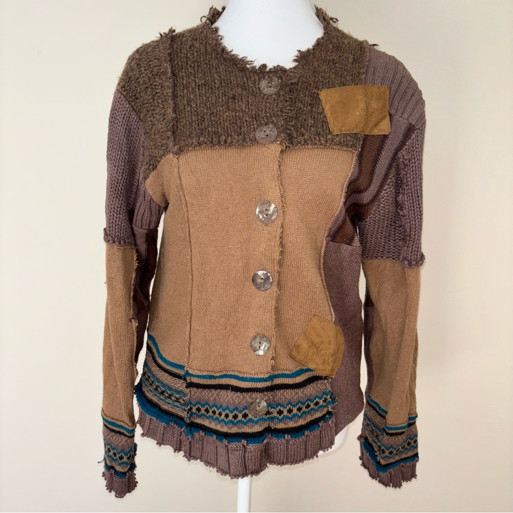 Carole Little Sport Brown Sweater Vintage Size L